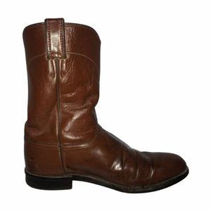 Justin Shortie Brown Leather Western Boots 8.5EE